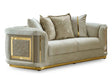 Elegance Cream Stationary Loveseat by Furnia at Eve Furniture