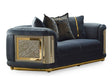 Elegance Dark Grey Stationary Loveseat by Furnia at Eve Furniture