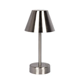 Elegance Rechargeable LED Table Lamp Brushed Nickel LED Touch Switch by Ashcroft Furniture at Eve Furniture