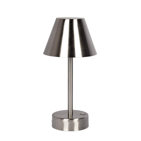 Elegance Rechargeable LED Table Lamp Brushed Nickel LED Touch Switch by Ashcroft Furniture at Eve Furniture