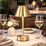 Elegance Rechargeable LED Table Lamp (Plated Brass) by Ashcroft Furniture at Eve Furniture
