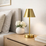 Elegance Rechargeable LED Table Lamp (Plated Brass) by Ashcroft Furniture at Eve Furniture