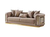 Elegance Stationary Loveseat Beige by Furnia at Eve Furniture