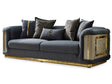 Elegance Stationary Sofa in Dark Grey by Furnia at Eve Furniture