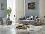 Elegance Stationary Sofa in Light Grey by Furnia at Eve Furniture