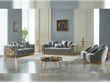 Elegance Stationary Sofa in Light Grey by Furnia at Eve Furniture