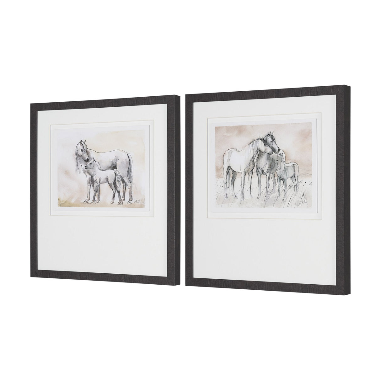 Elegant Beauties by Mercana Studio Framed Artwork Matted Under Glass (Set of 2) by Mercana at Eve Furniture