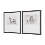 Elegant Beauties by Mercana Studio Framed Artwork Matted Under Glass (Set of 2) by Mercana at Eve Furniture