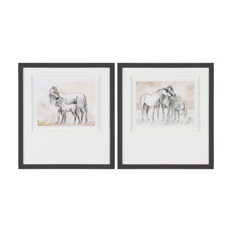 Elegant Beauties by Mercana Studio Framed Artwork Matted Under Glass (Set of 2) by Mercana at Eve Furniture