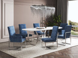 Element 6-Piece Dining Chairs in Blue by Manhattan Comfort at Eve Furniture