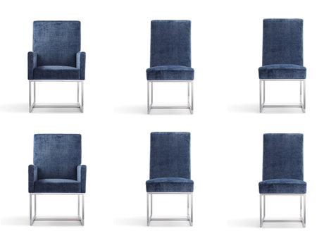 Element 6-Piece Dining Chairs in Blue by Manhattan Comfort at Eve Furniture