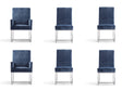 Element 6-Piece Dining Chairs in Blue by Manhattan Comfort at Eve Furniture