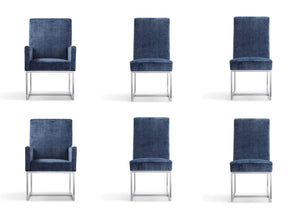 Element 6-Piece Dining Chairs in Blue by Manhattan Comfort at Eve Furniture