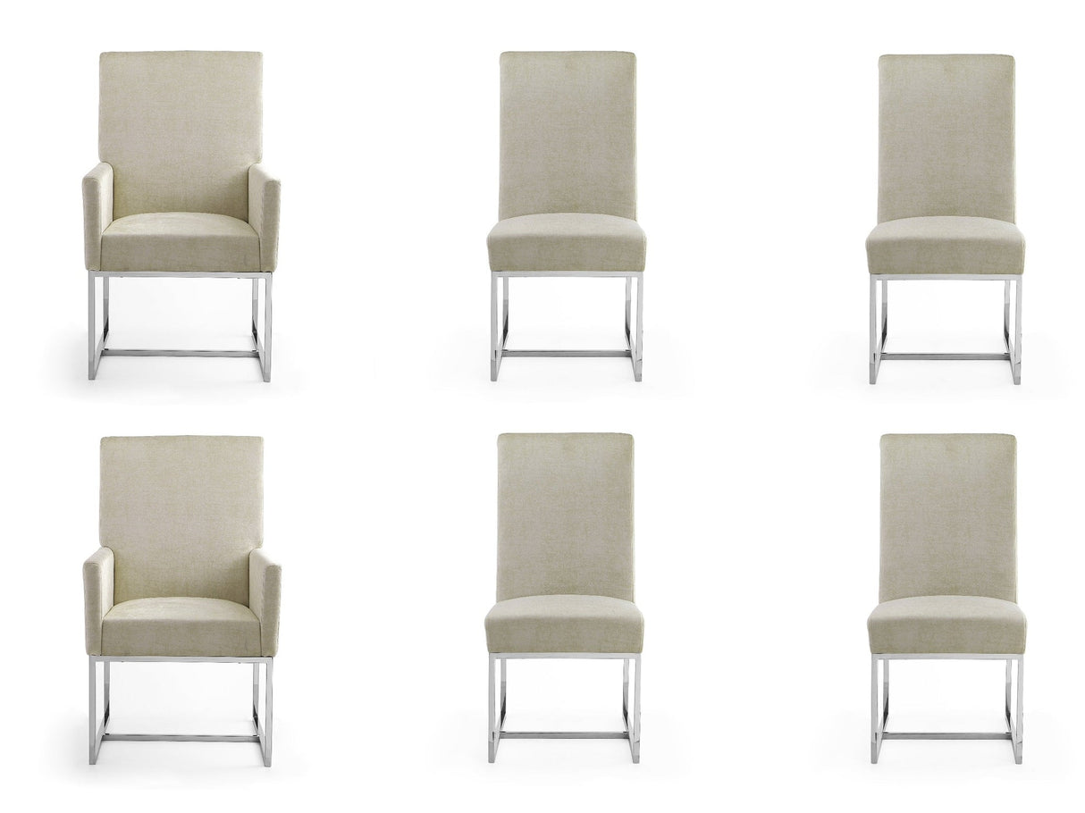 Element 6-Piece Dining Chairs in Champagne by Manhattan Comfort at Eve Furniture
