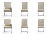 Element 6-Piece Dining Chairs in Champagne by Manhattan Comfort at Eve Furniture
