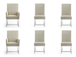 Element 6-Piece Dining Chairs in Champagne by Manhattan Comfort at Eve Furniture