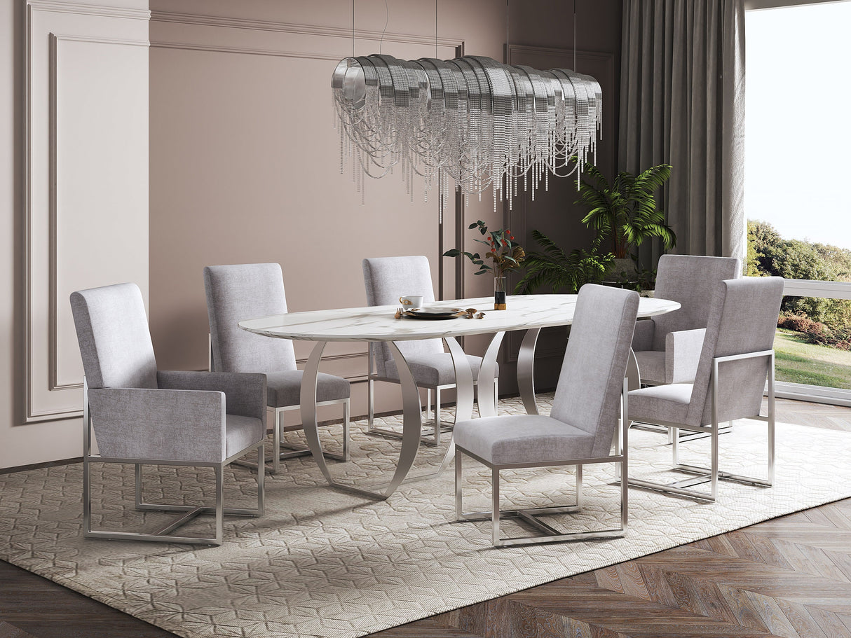 Element 6-Piece Dining Chairs in Grey by Manhattan Comfort at Eve Furniture