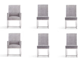 Element 6-Piece Dining Chairs in Grey by Manhattan Comfort at Eve Furniture