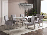 Element 6-Piece Dining Chairs in Steel by Manhattan Comfort at Eve Furniture