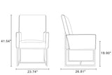 Element 6-Piece Dining Chairs in Steel by Manhattan Comfort at Eve Furniture