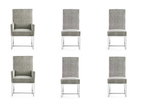 Element 6-Piece Dining Chairs in Steel by Manhattan Comfort at Eve Furniture