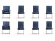 Element 8-Piece Dining Chairs in Blue by Manhattan Comfort at Eve Furniture