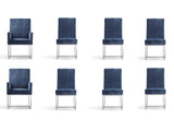 Element 8-Piece Dining Chairs in Blue by Manhattan Comfort at Eve Furniture