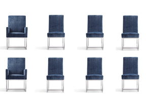 Element 8-Piece Dining Chairs in Blue by Manhattan Comfort at Eve Furniture