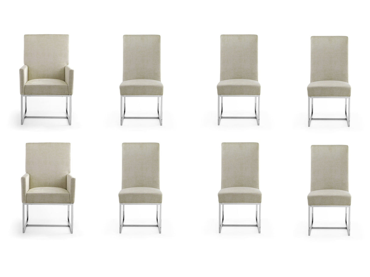 Element 8-Piece Dining Chairs in Champagne by Manhattan Comfort at Eve Furniture