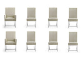 Element 8-Piece Dining Chairs in Champagne by Manhattan Comfort at Eve Furniture