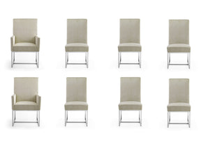 Element 8-Piece Dining Chairs in Champagne by Manhattan Comfort at Eve Furniture
