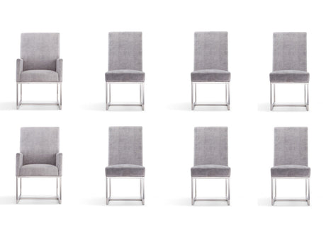 Element 8-Piece Dining Chairs in Grey by Manhattan Comfort at Eve Furniture
