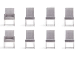 Element 8-Piece Dining Chairs in Grey by Manhattan Comfort at Eve Furniture