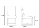 Element 8-Piece Dining Chairs in Steel by Manhattan Comfort at Eve Furniture