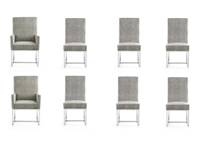 Element 8-Piece Dining Chairs in Steel by Manhattan Comfort at Eve Furniture