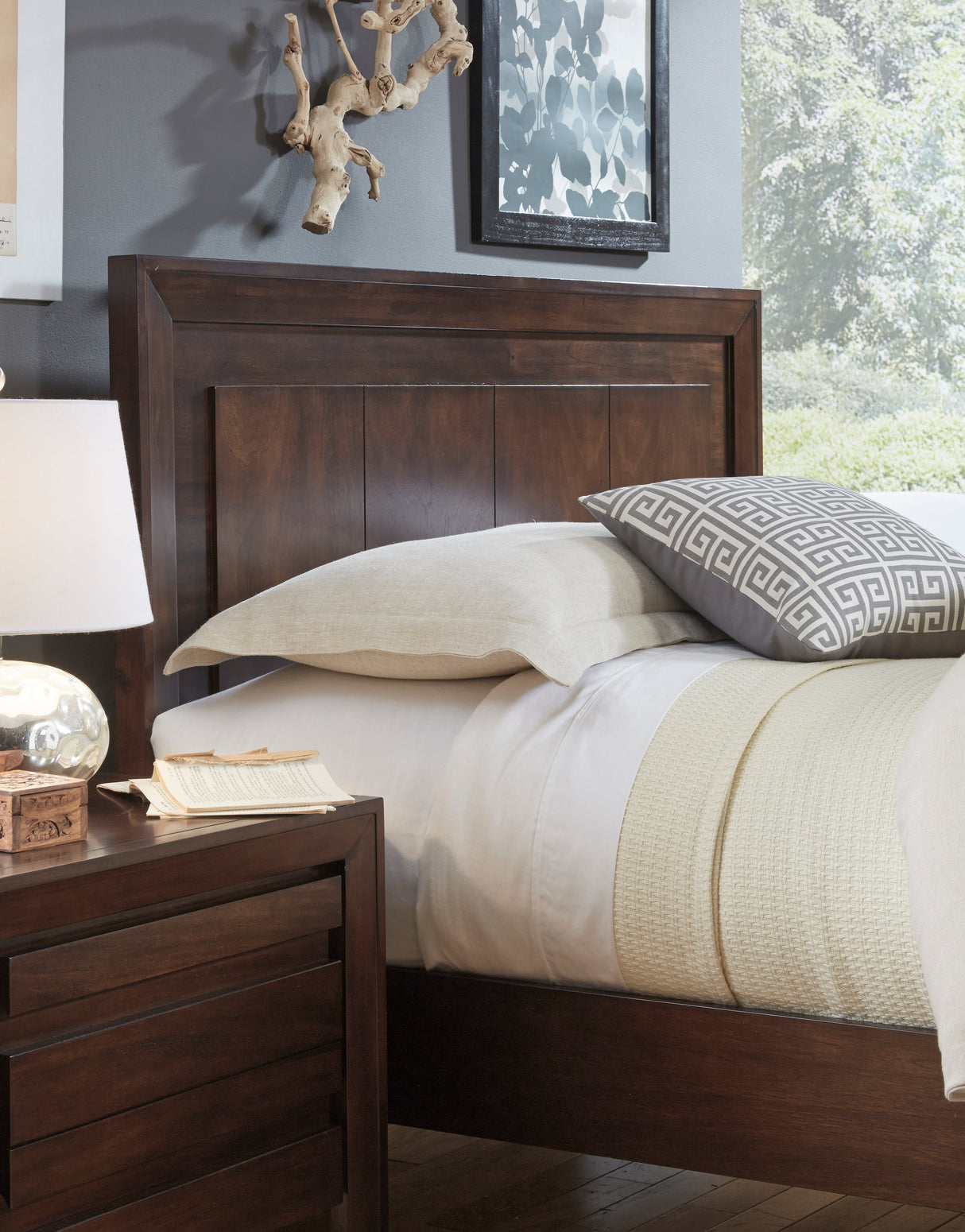 Element Charging Station Nightstand in Chocolate Brown by Modus Furniture at Eve Furniture