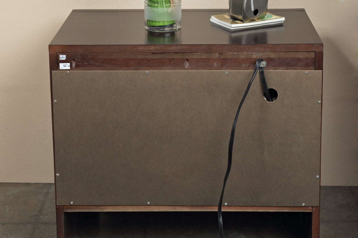 Element Charging Station Nightstand in Chocolate Brown by Modus Furniture at Eve Furniture