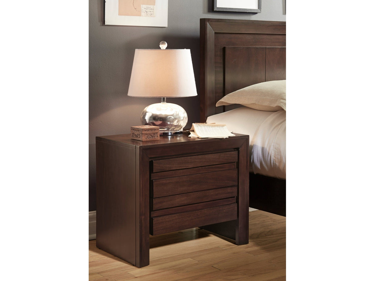 Element Charging Station Nightstand in Chocolate Brown by Modus Furniture at Eve Furniture