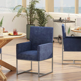 Element Dining Armchair in Blue (set of 2) by Manhattan Comfort at Eve Furniture