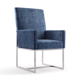 Element Dining Armchair in Blue (set of 2) by Manhattan Comfort at Eve Furniture
