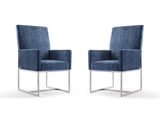 Element Dining Armchair in Blue (set of 2) by Manhattan Comfort at Eve Furniture