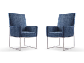 Element Dining Armchair in Blue (set of 2) by Manhattan Comfort at Eve Furniture