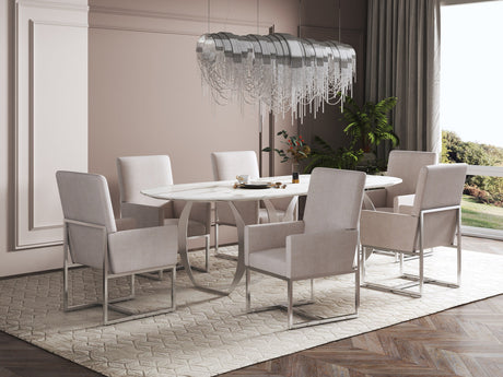 Element Dining Armchair in Champagne (set of 2) by Manhattan Comfort at Eve Furniture