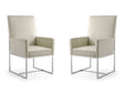Element Dining Armchair in Champagne (set of 2) by Manhattan Comfort at Eve Furniture