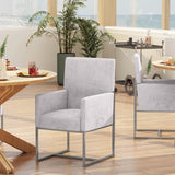 Element Dining Armchair in Grey by Manhattan Comfort at Eve Furniture