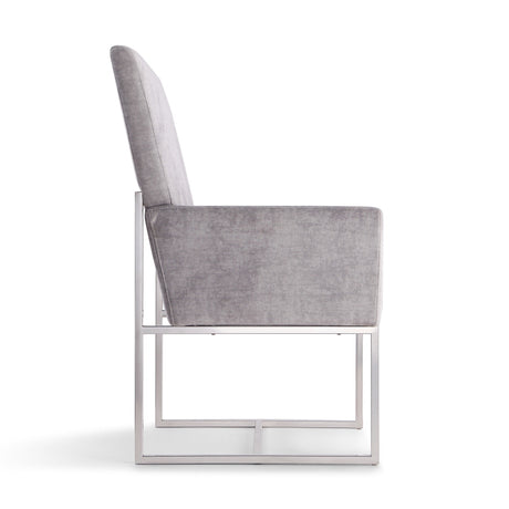 Element Dining Armchair in Grey by Manhattan Comfort at Eve Furniture