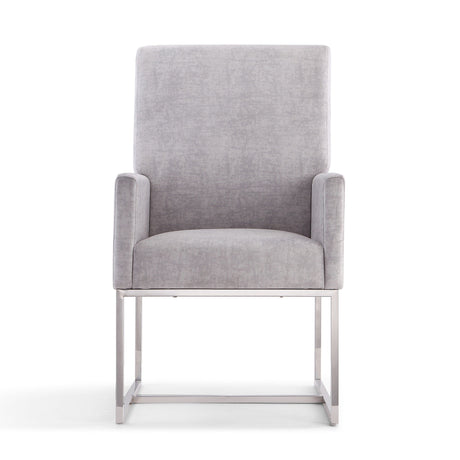 Element Dining Armchair in Grey (set of 2) by Manhattan Comfort at Eve Furniture