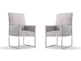 Element Dining Armchair in Grey (set of 2) by Manhattan Comfort at Eve Furniture