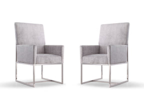 Element Dining Armchair in Grey (set of 2) by Manhattan Comfort at Eve Furniture