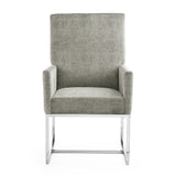 Element Dining Armchair in Steel by Manhattan Comfort at Eve Furniture